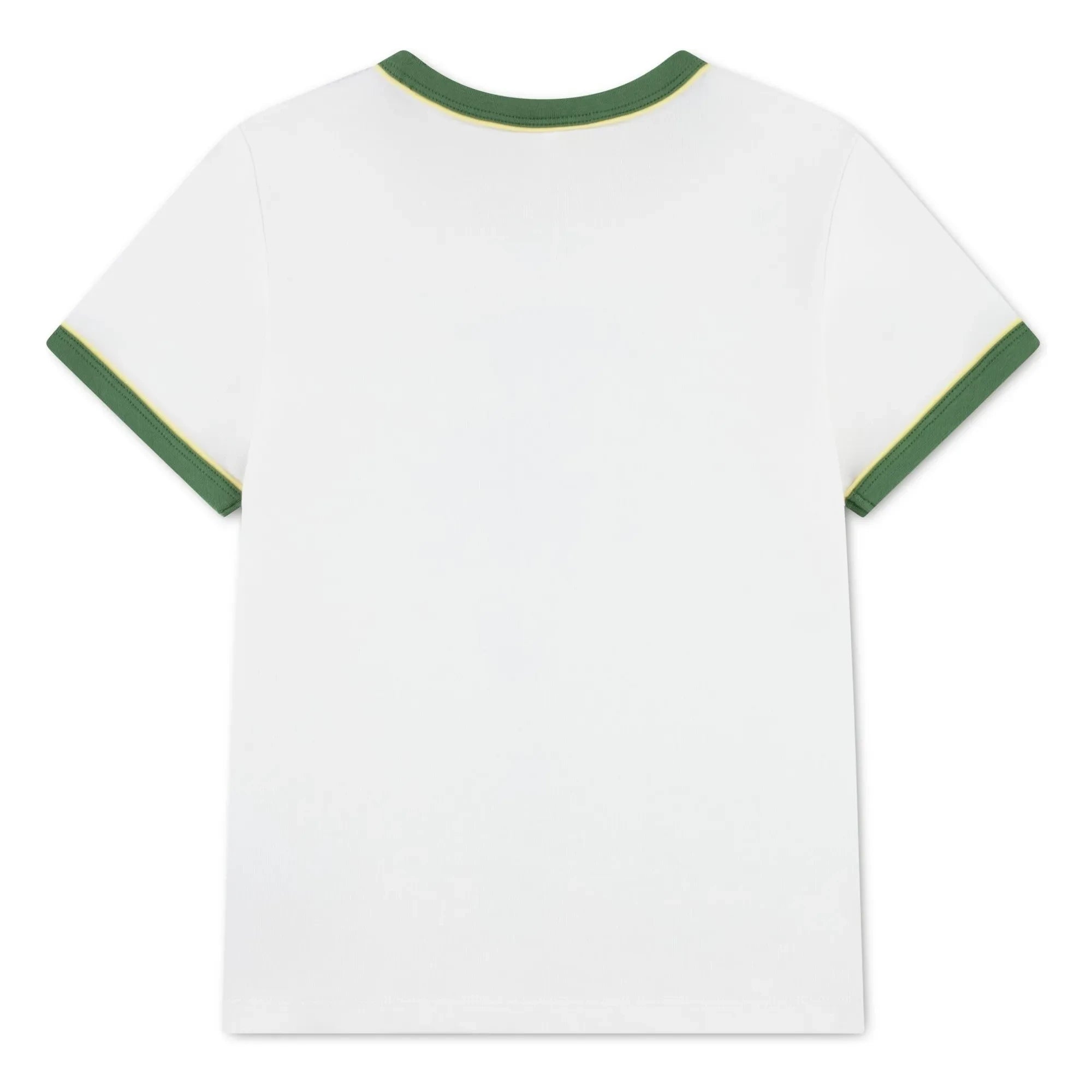 Lacoste - Camiseta de algodón orgánico con contraste | Blanco roto