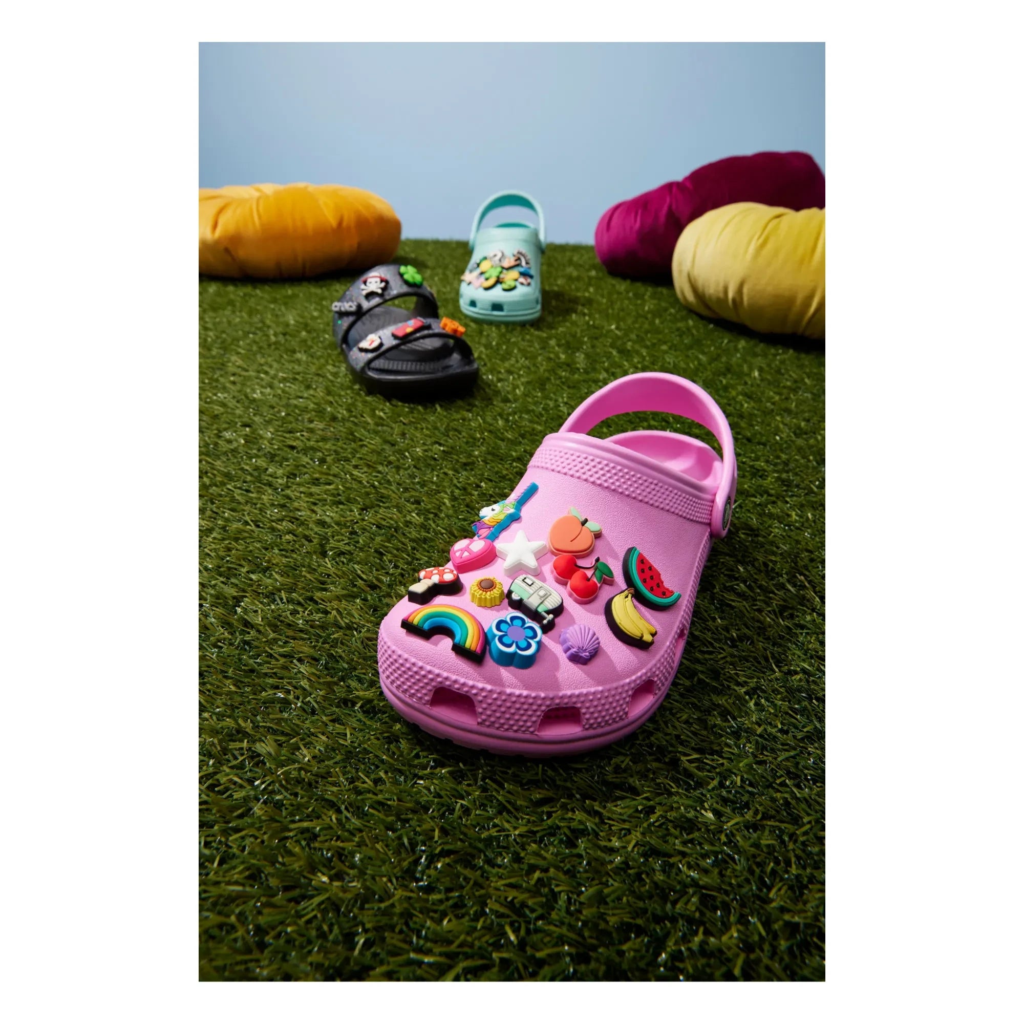 Crocs - Rainobw Jibbitz - Juego de 5 | Blanco
