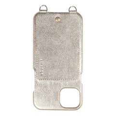 Louvini - Funda de piel metálica Lou para iPhone | Oro