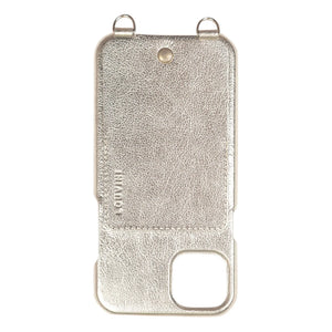 Louvini - Funda de piel metálica Lou para iPhone | Oro