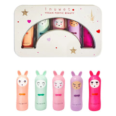 Inuwet - Bálsamo labial Metal Rainbow Deluxe - Set de 5