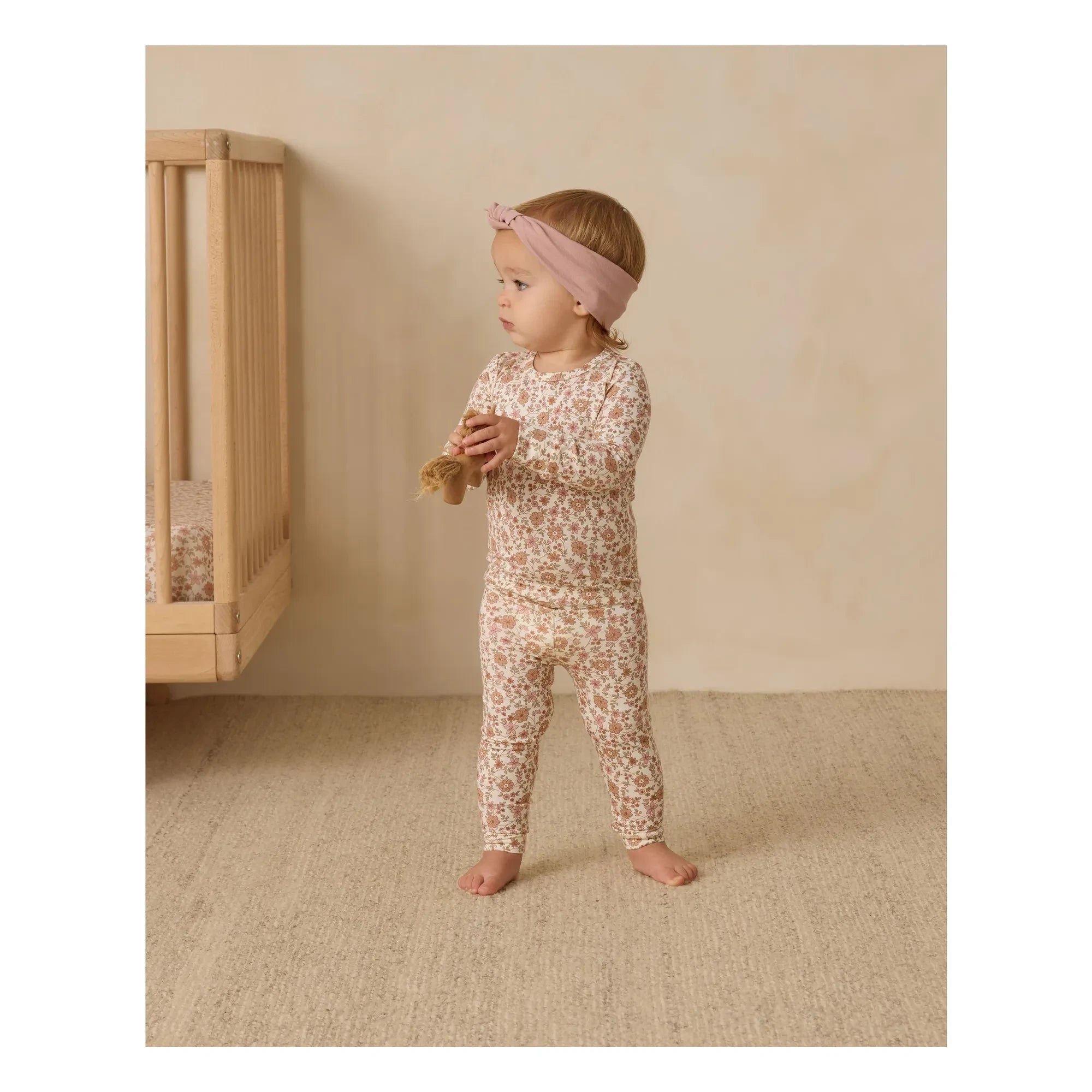 Quincy Mae - Pijama de bambú Bloom | Ivory