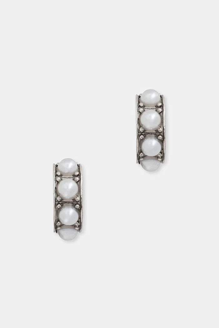 Pendientes de latón con circonitas AllSaints para mujer