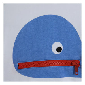 Stella McCartney Kids - Sudadera con cremallera de ballena | Blanco