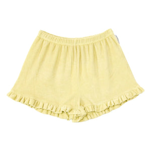 Mipounet - Carina Pantalón corto de toalla de algodón orgánico | Amarillo claro