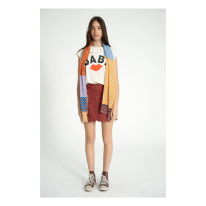 Sisters Department - Falda de algodón con estampado de leopardo | Frambuesa