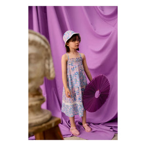 Louise Misha - Vestido sin tirantes Marcelinette de algodón orgánico con flores | Morado