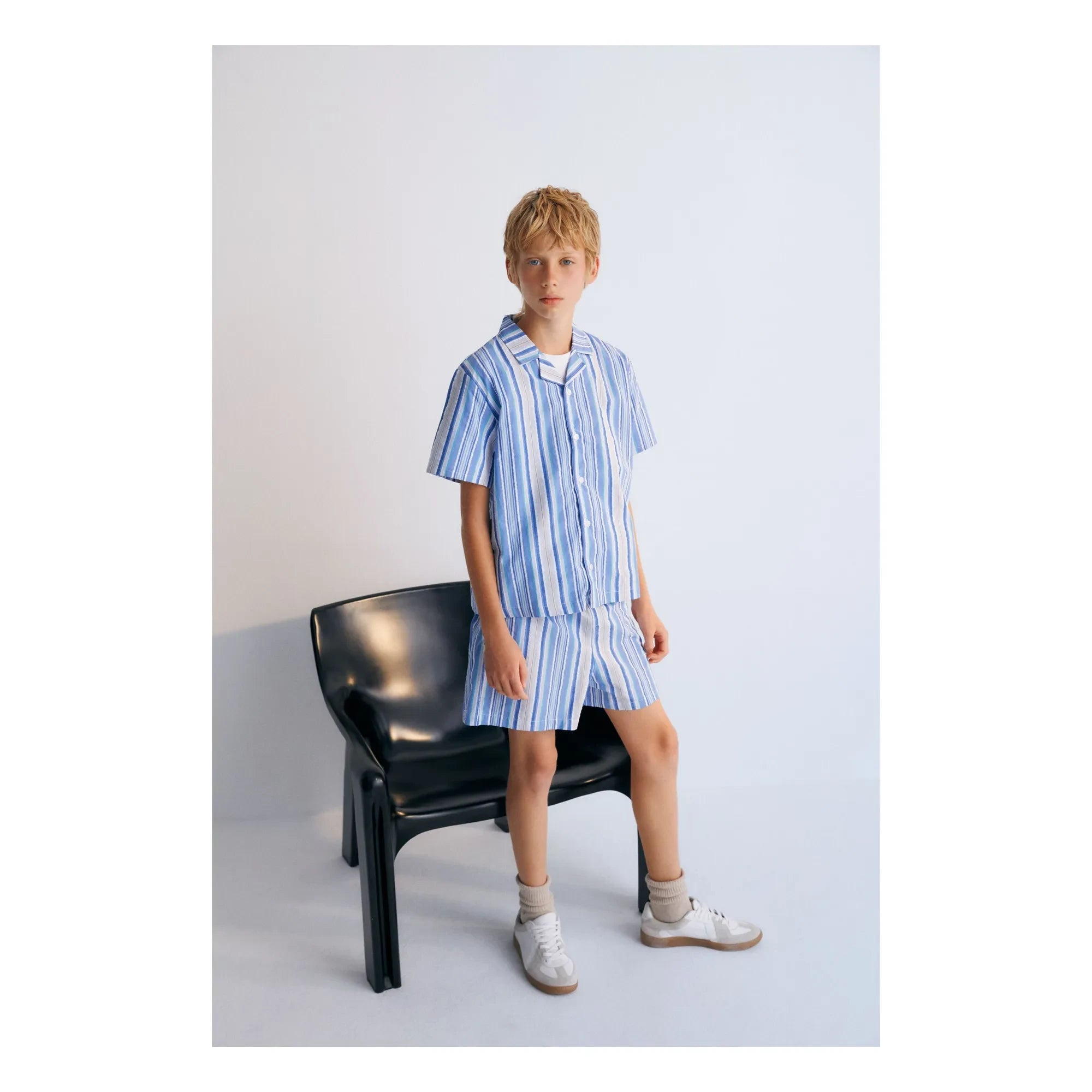 the new society - Camisa de rayas Tebas | Azul claro