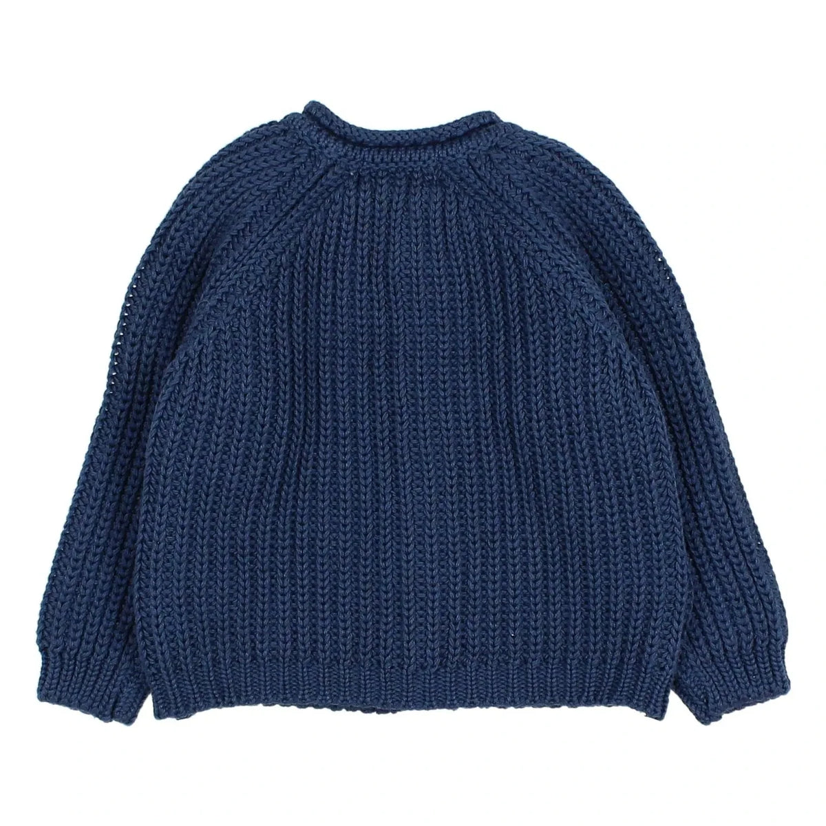 Búho - Cárdigan de algodón orgánico Côtes Perlées | Azul marino
