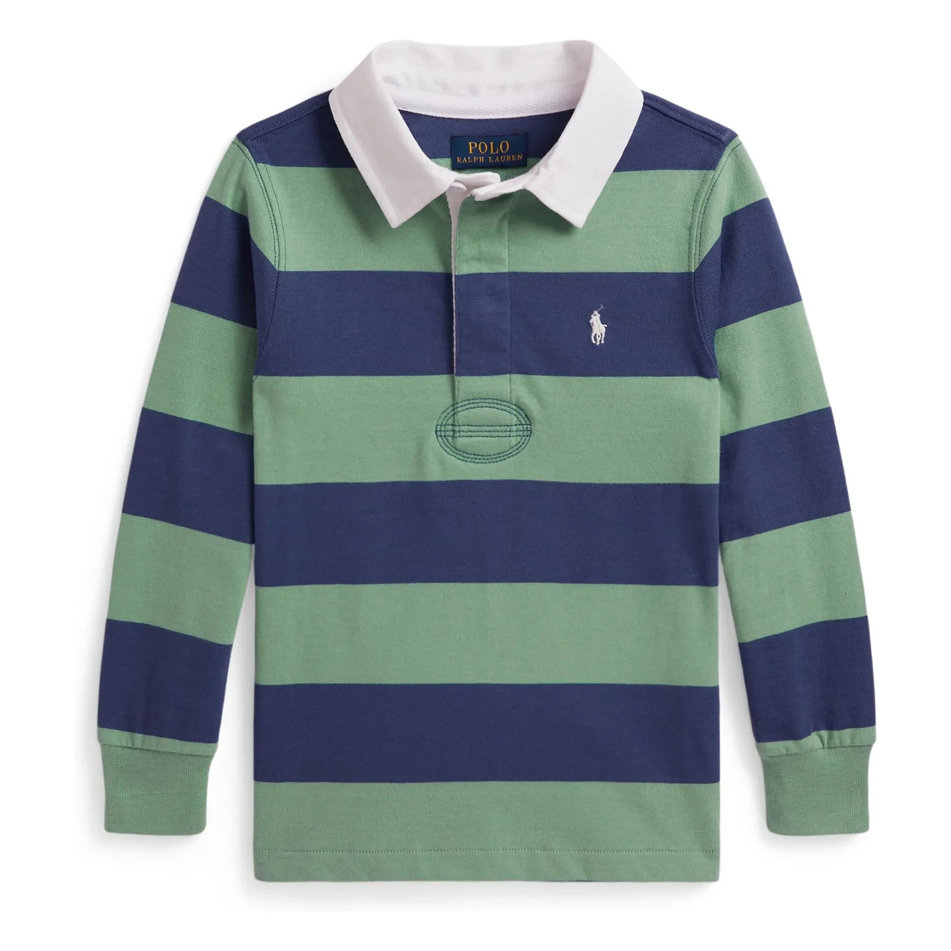 Ralph Lauren - Uzun kollu Rugby çizgili polo tişört | Nane Yeşili