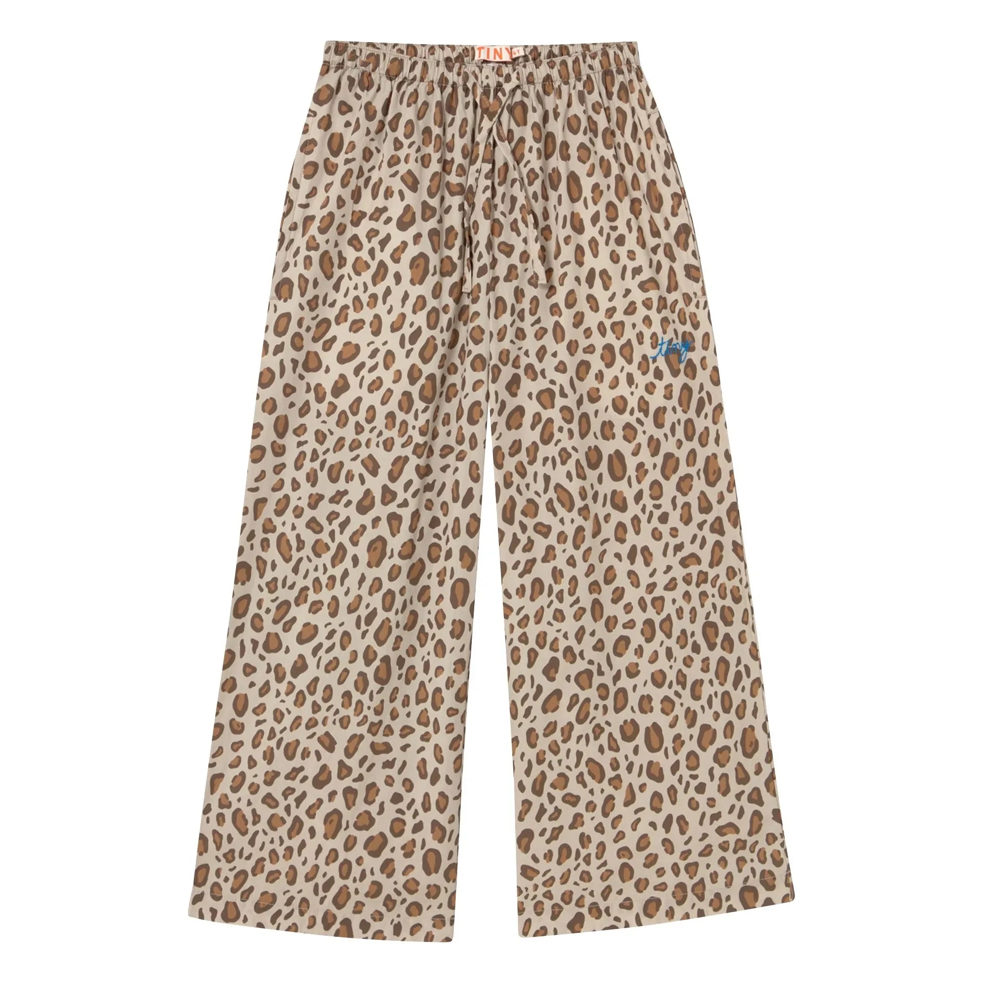 Tinycottons - Pantalón Popelín Leopardo | Marrón