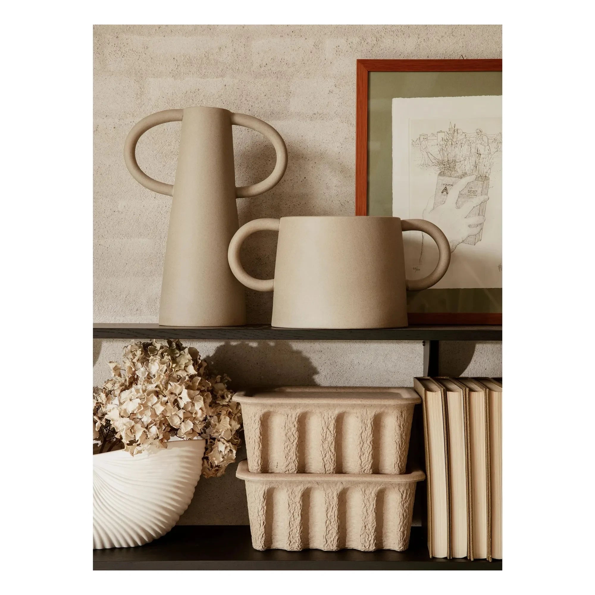 Ferm Living - Caja de almacenamiento de papel - Set de 2