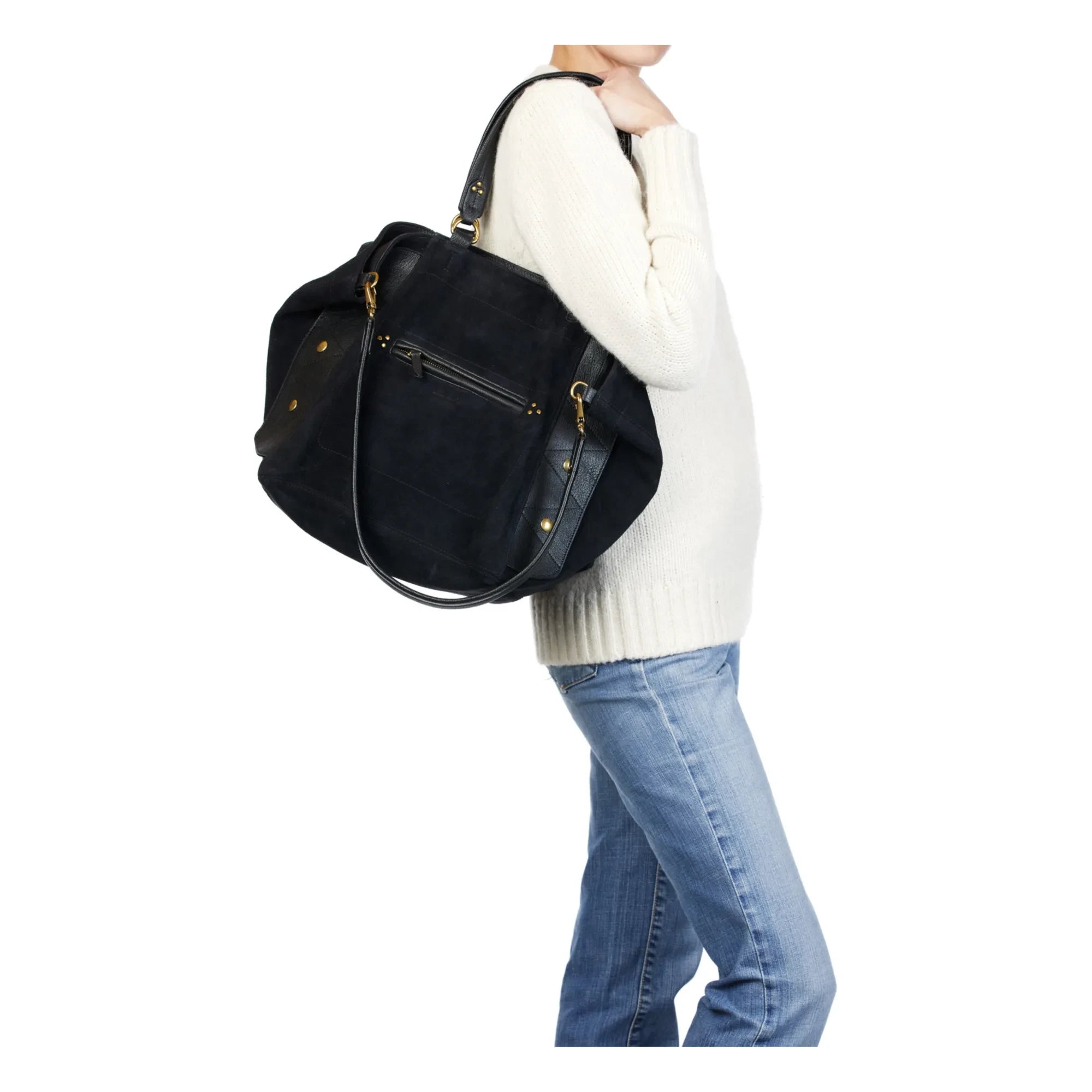 Jérôme Dreyfuss - Bolso Roger Velvet Crust | Negro