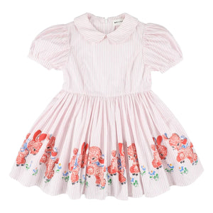 Morley - Vestido Claudine a rayas Xuli | Rosa palo