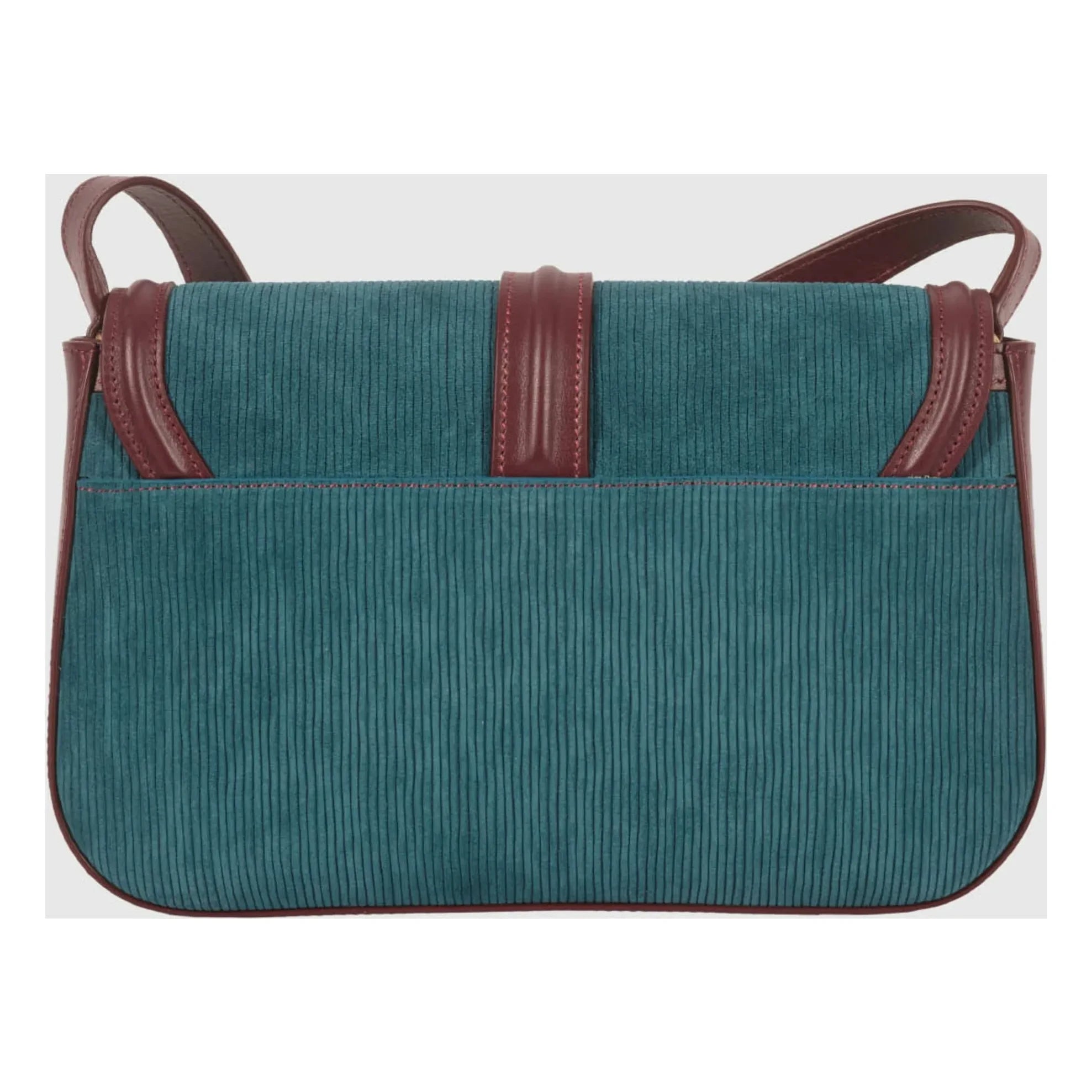 Maria de la Orden - Bolso de terciopelo y piel Noah | Azul Petróleo