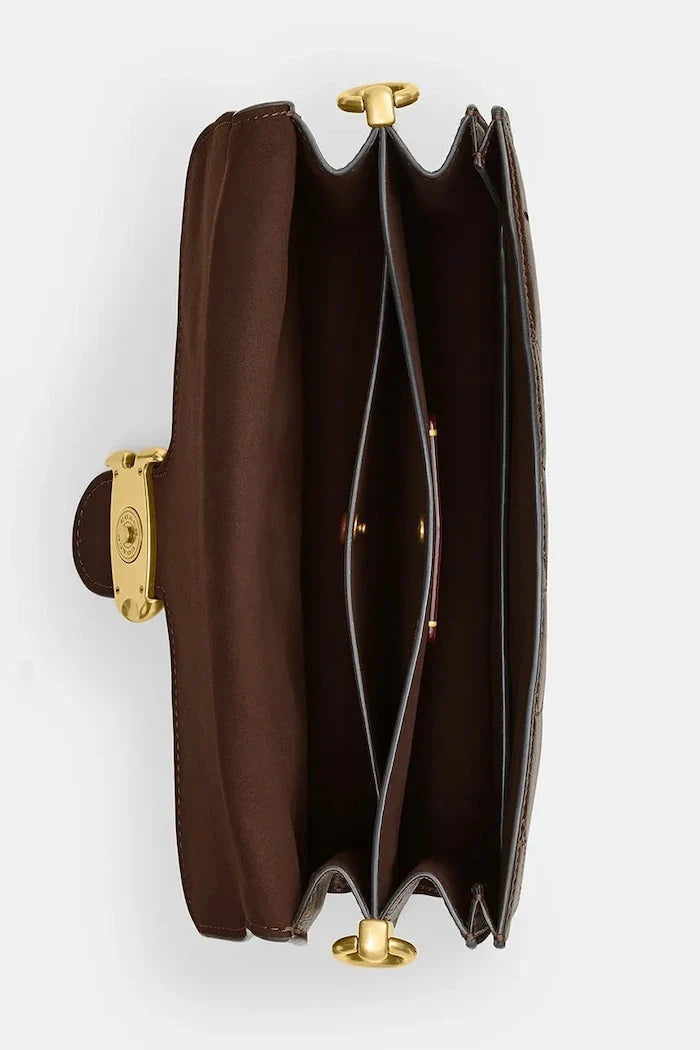Bolso de hombro Coach Tabby Chain de cuero acolchado