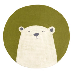 Muskhane - Alfombra de fieltro Pasu Grizzly | Verde