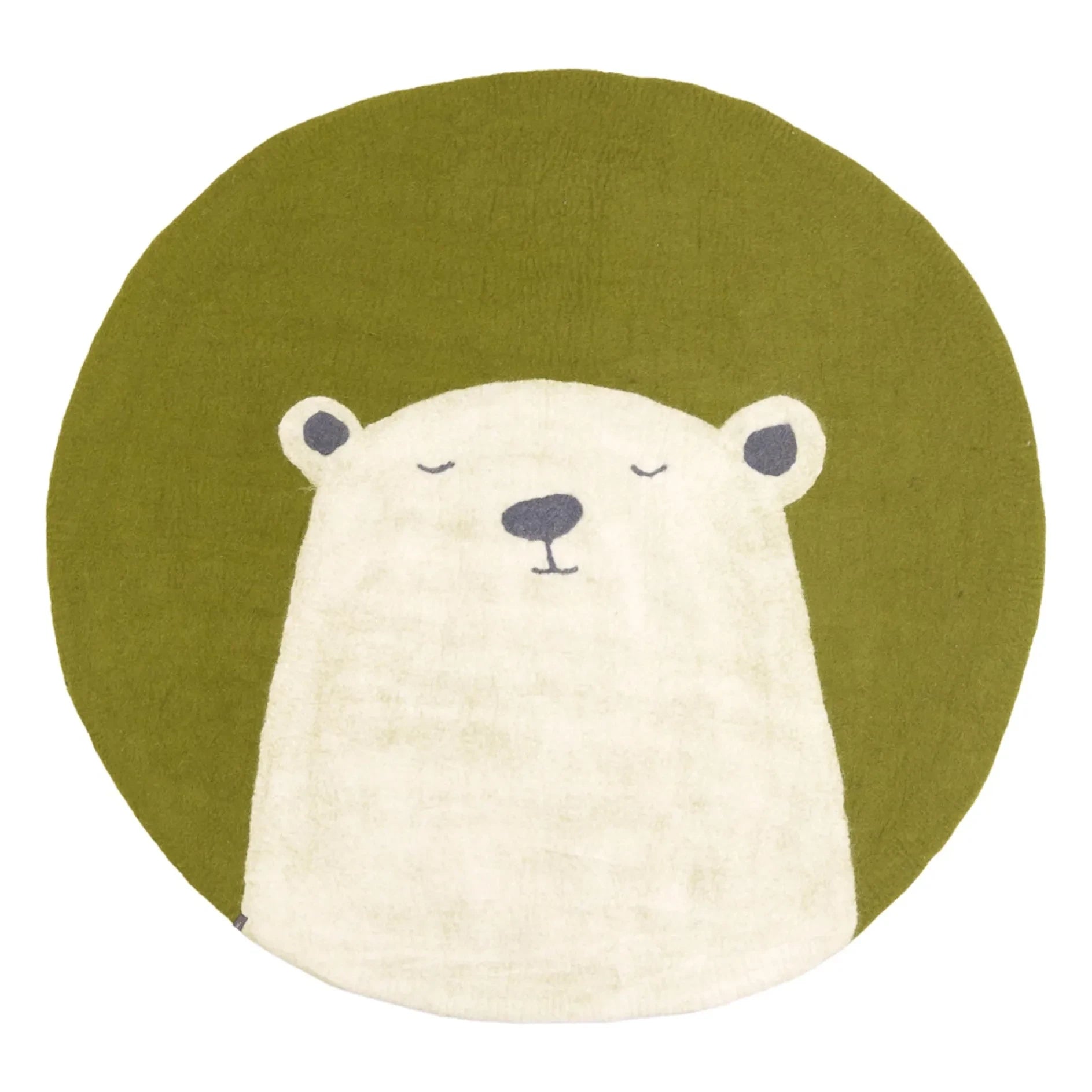 Muskhane - Alfombra de fieltro Pasu Grizzly | Verde