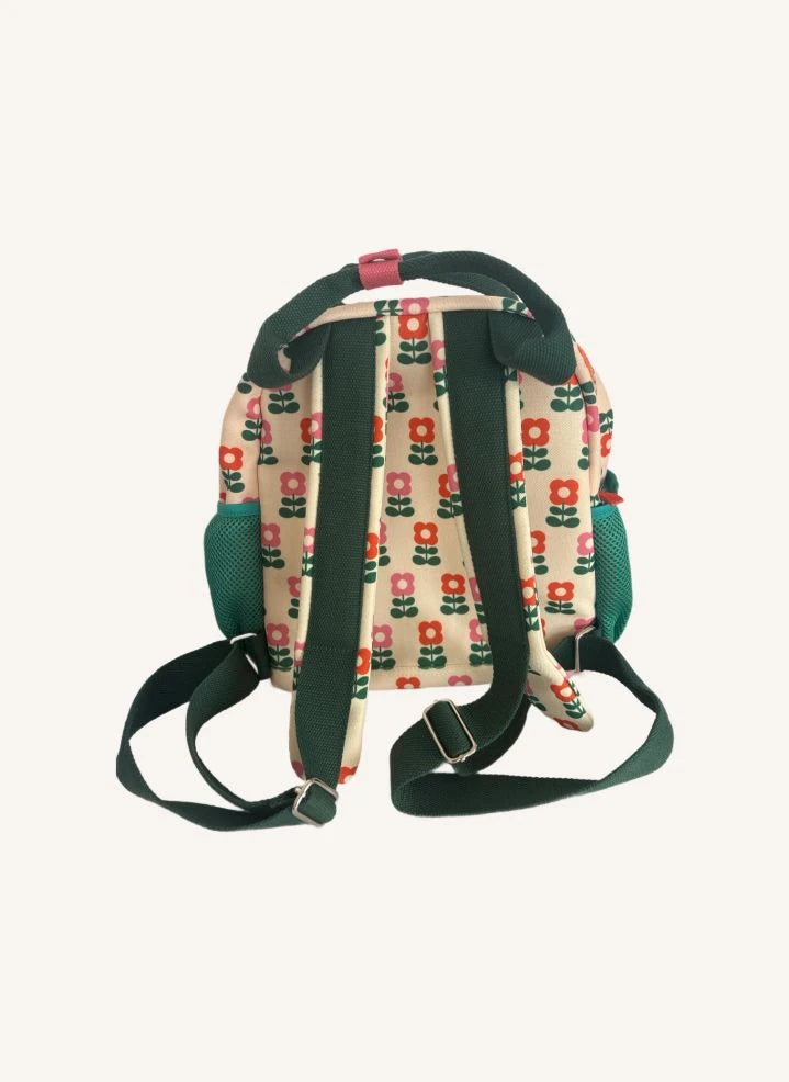 Mini Kyomo - Mochila de Flores de los Setenta - Mini Kyomo x Taxi Brousse | Beige