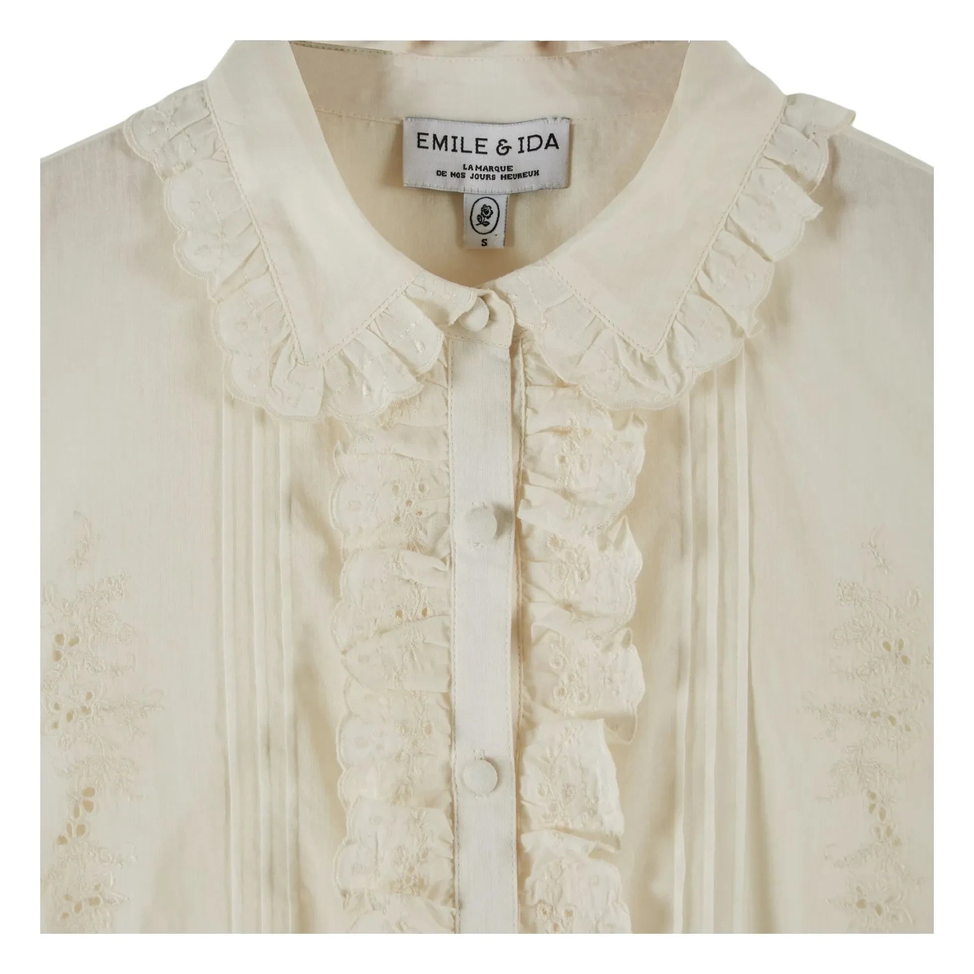 Emile et Ida - Blusa bordada Charline | Crudo