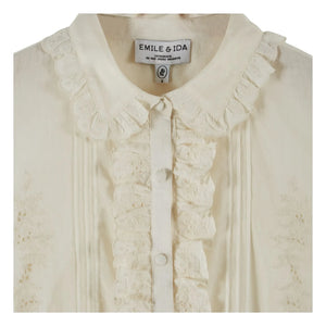 Emile et Ida - Blusa bordada Charline | Crudo