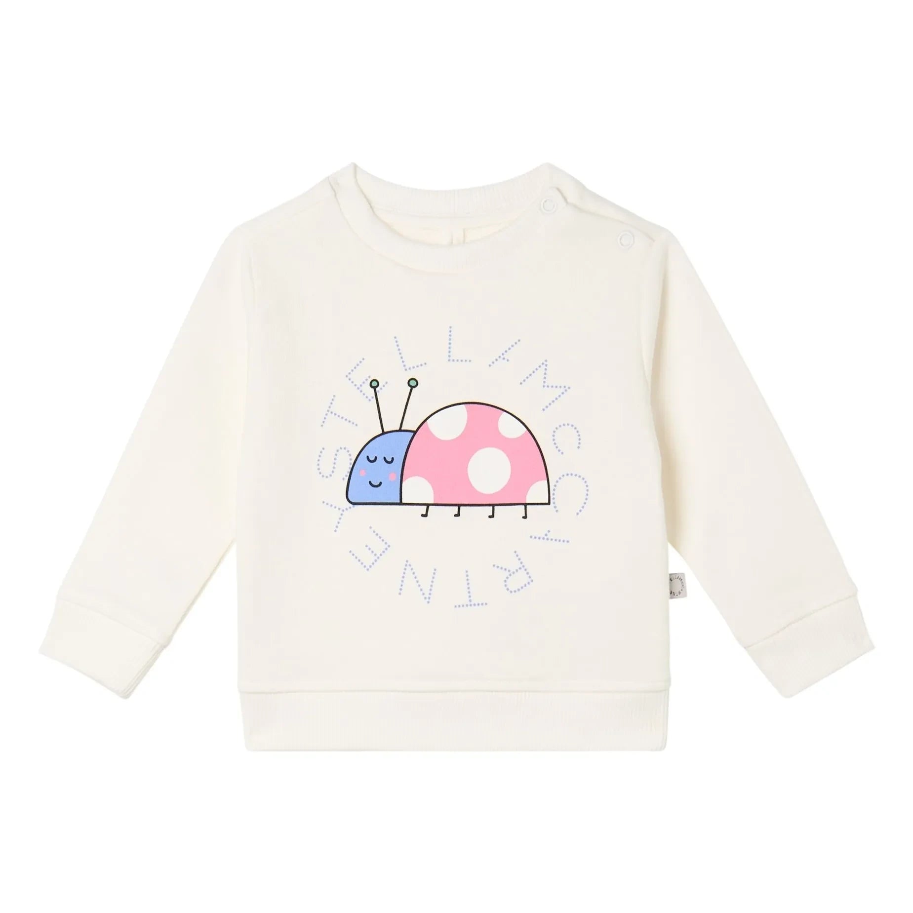 Stella McCartney Kids - Sudadera de algodón orgánico Coccinelle | Marfil