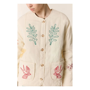 Leon & Harper - Chaqueta de algodón orgánico Viny | Blanca