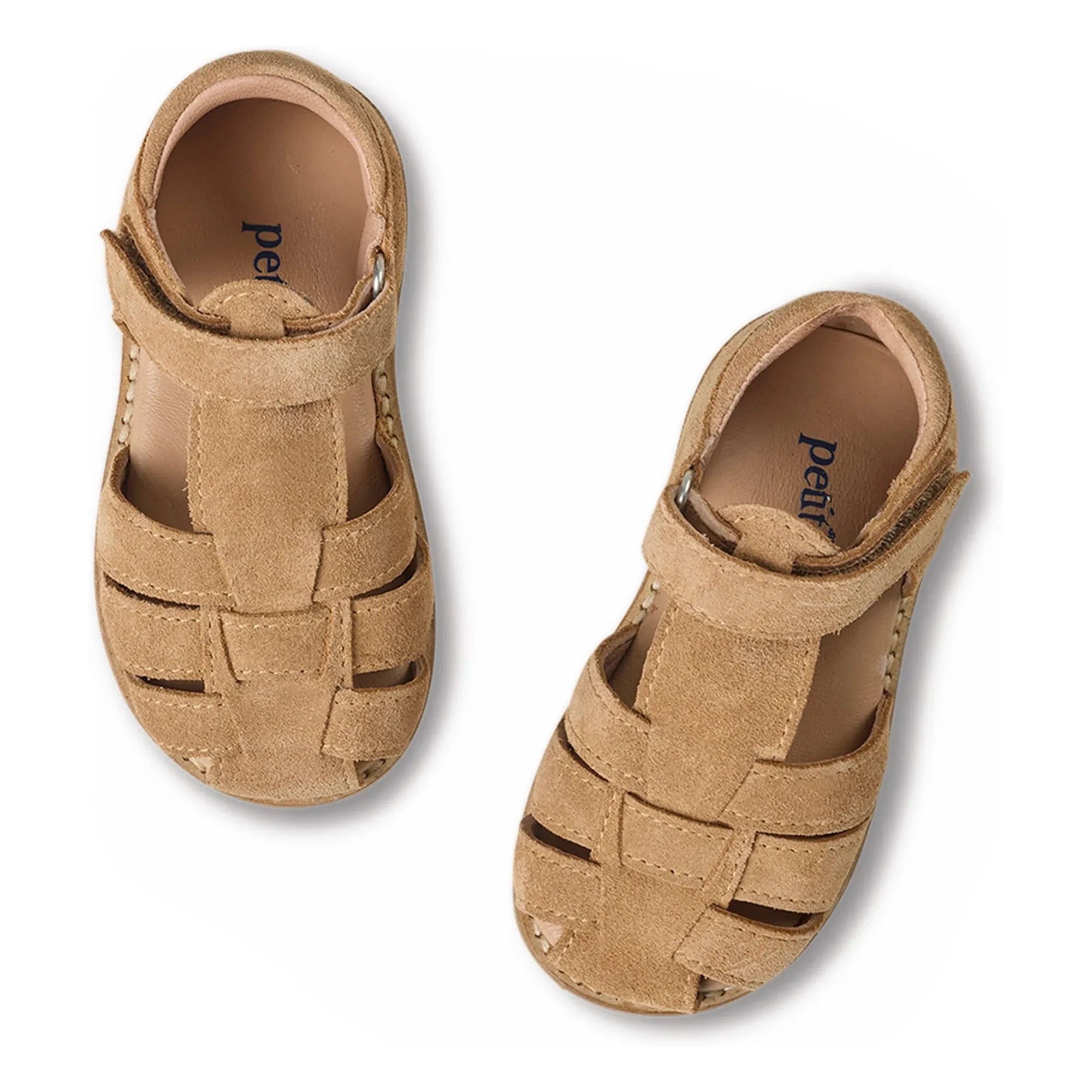 Petit Nord - Sandalias de Ante Clásicas con Tiras | Beige