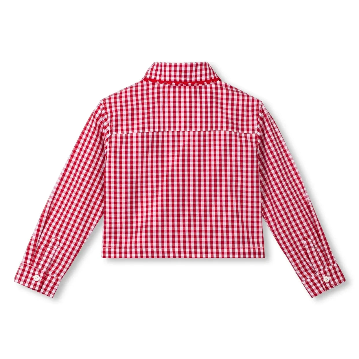 Wynken - Kırmızı Gingham Crop Gömlek
