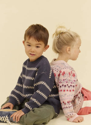 Wheat - Harlow Suéter Jacquard de Algodón Orgánico | Ecru