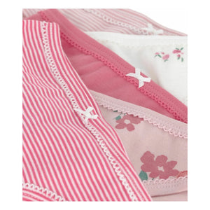 Petit Bateau - Set de 5 bragas de rayas | Rosa