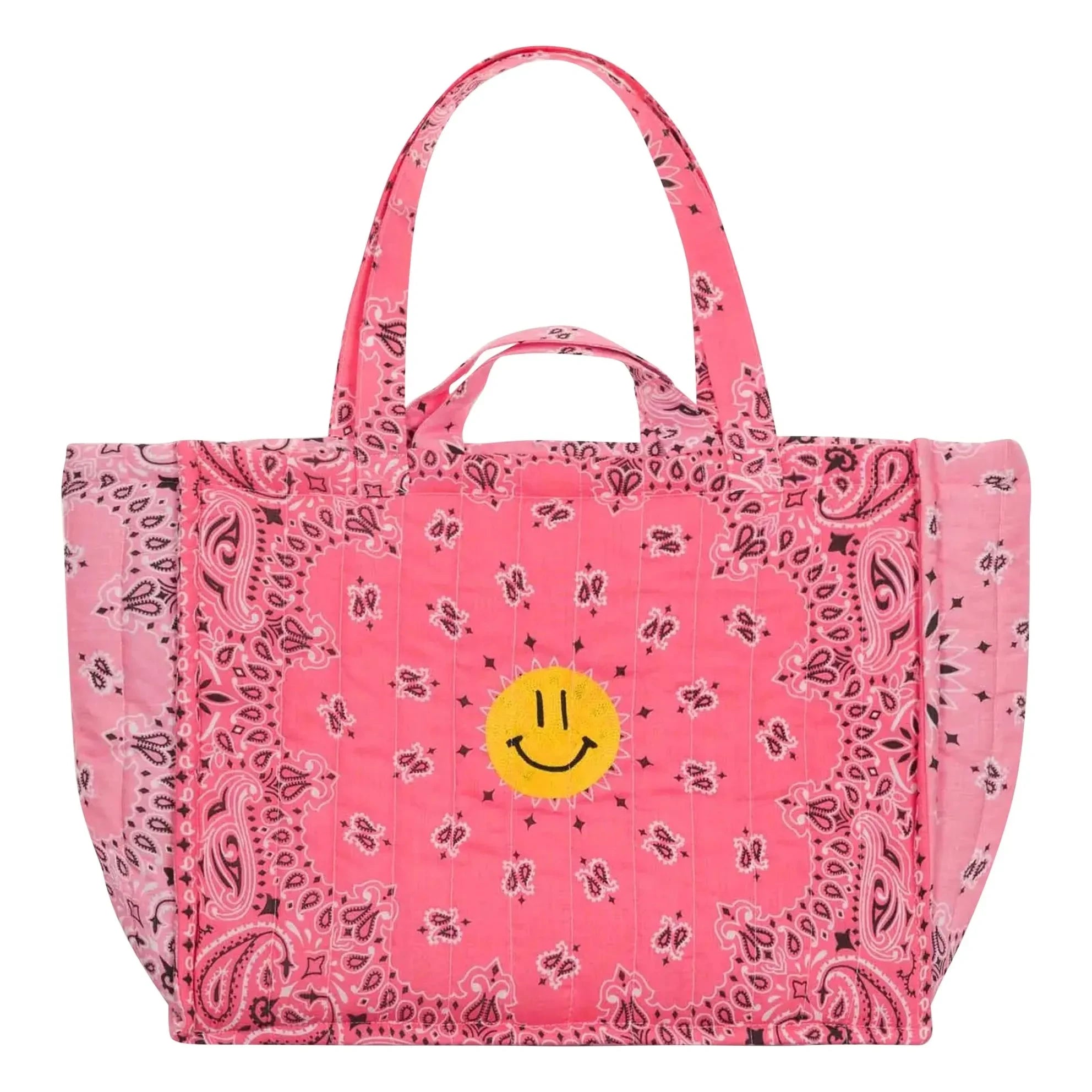 Call it by your name - Bolso tote maxi acolchado Happy Face | Rosa