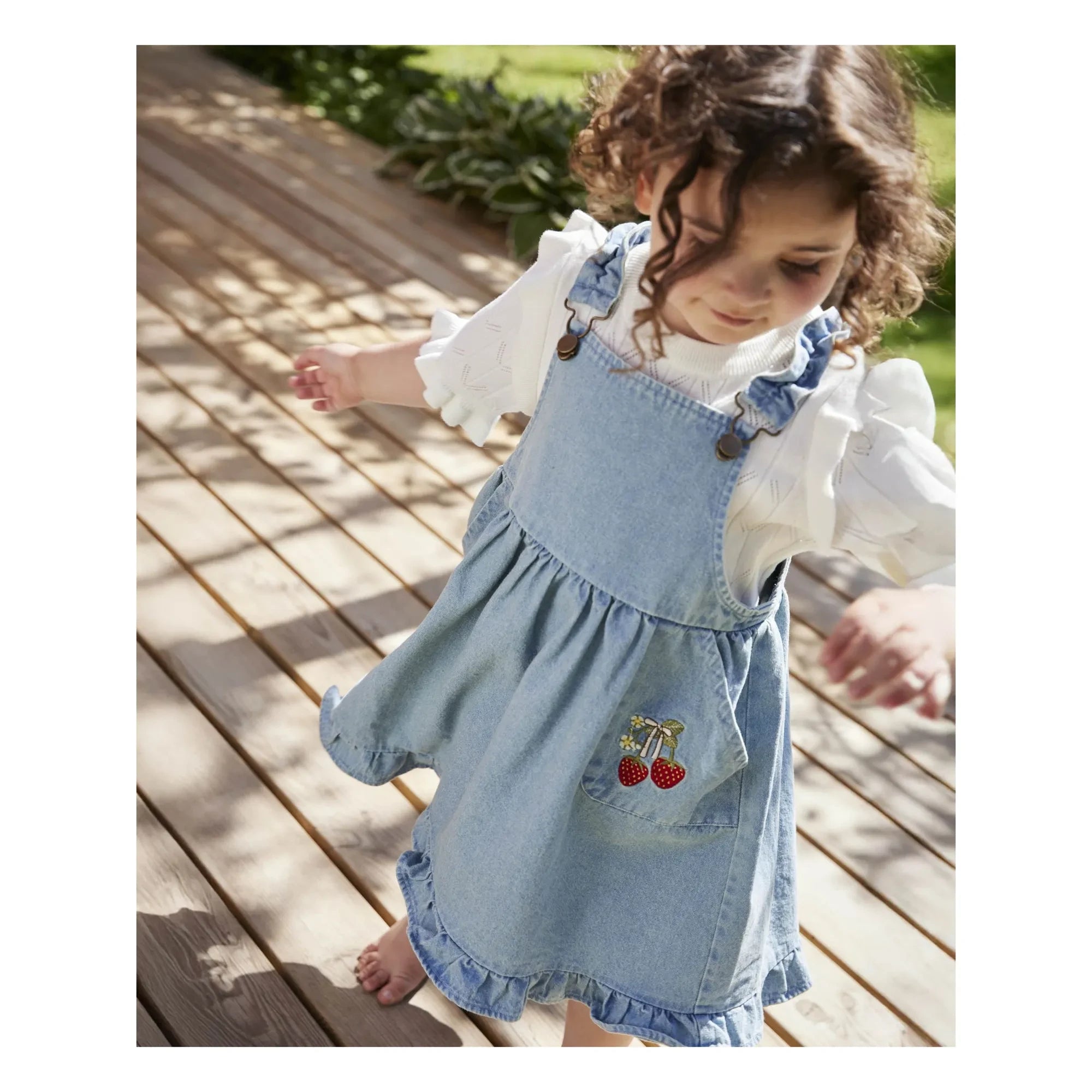 Fliink - Vestido vaquero de peto Don Denim | Azul claro