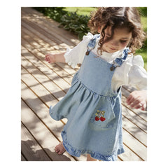 Fliink - Vestido vaquero de peto Don Denim | Azul claro