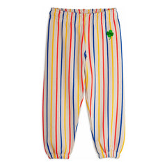 Mini Rodini - Pantalón de chándal de algodón orgánico a rayas de trébol | Crudo