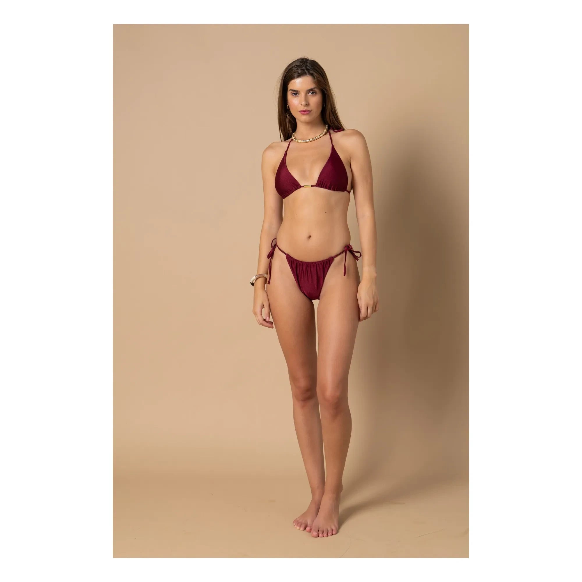 Alma Deia - Top de bikini triángulo Jenny | Burdeos