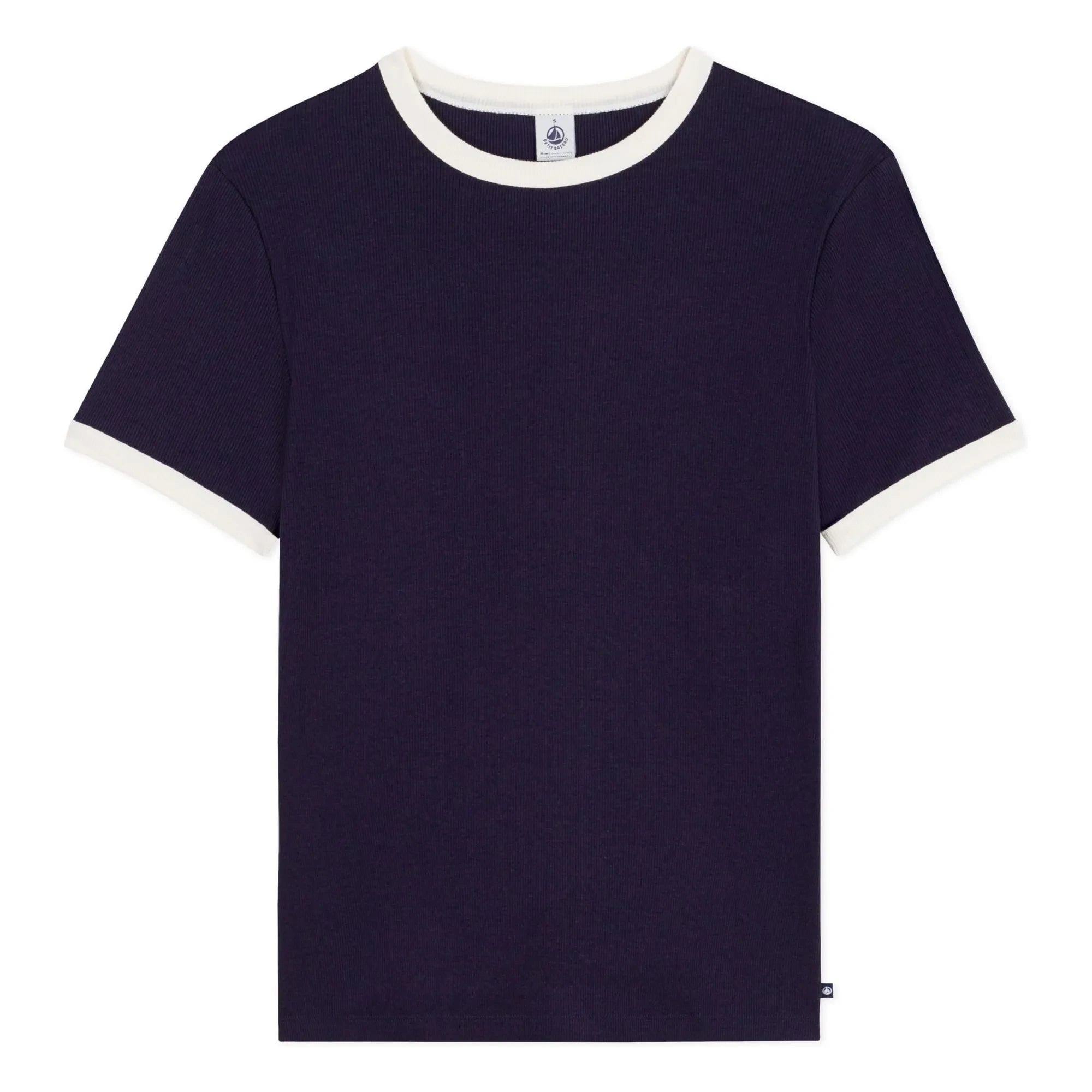 Petit Bateau - Camiseta Nervada Icónica | Azul Marino
