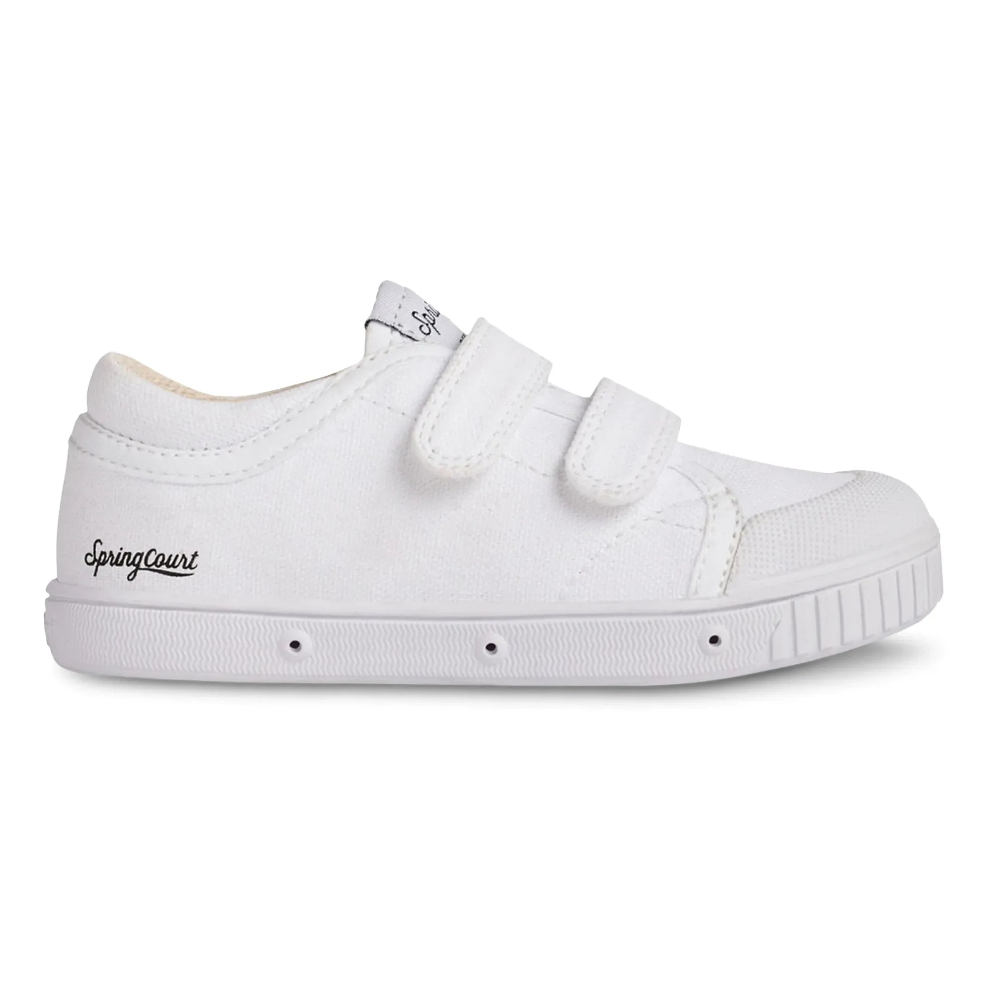 Spring Court - Zapatillas bajas de lona G2 sin rayas | Blanco