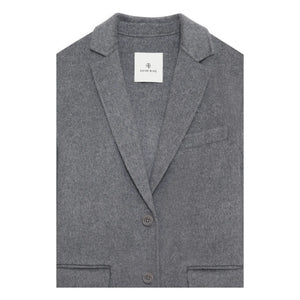 Anine Bing - Chaqueta de lana y cachemira Quinn | Gris jaspeado