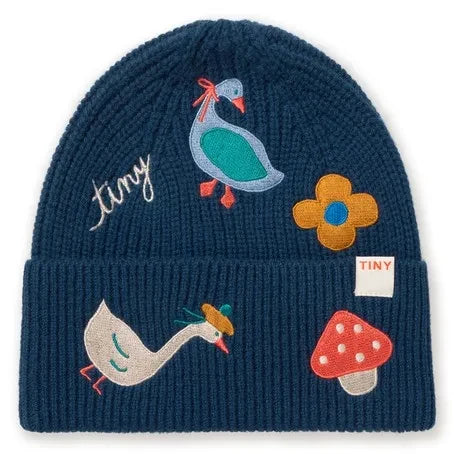 Tinycottons - Gorro de lana con forma de seta | Azul oscuro