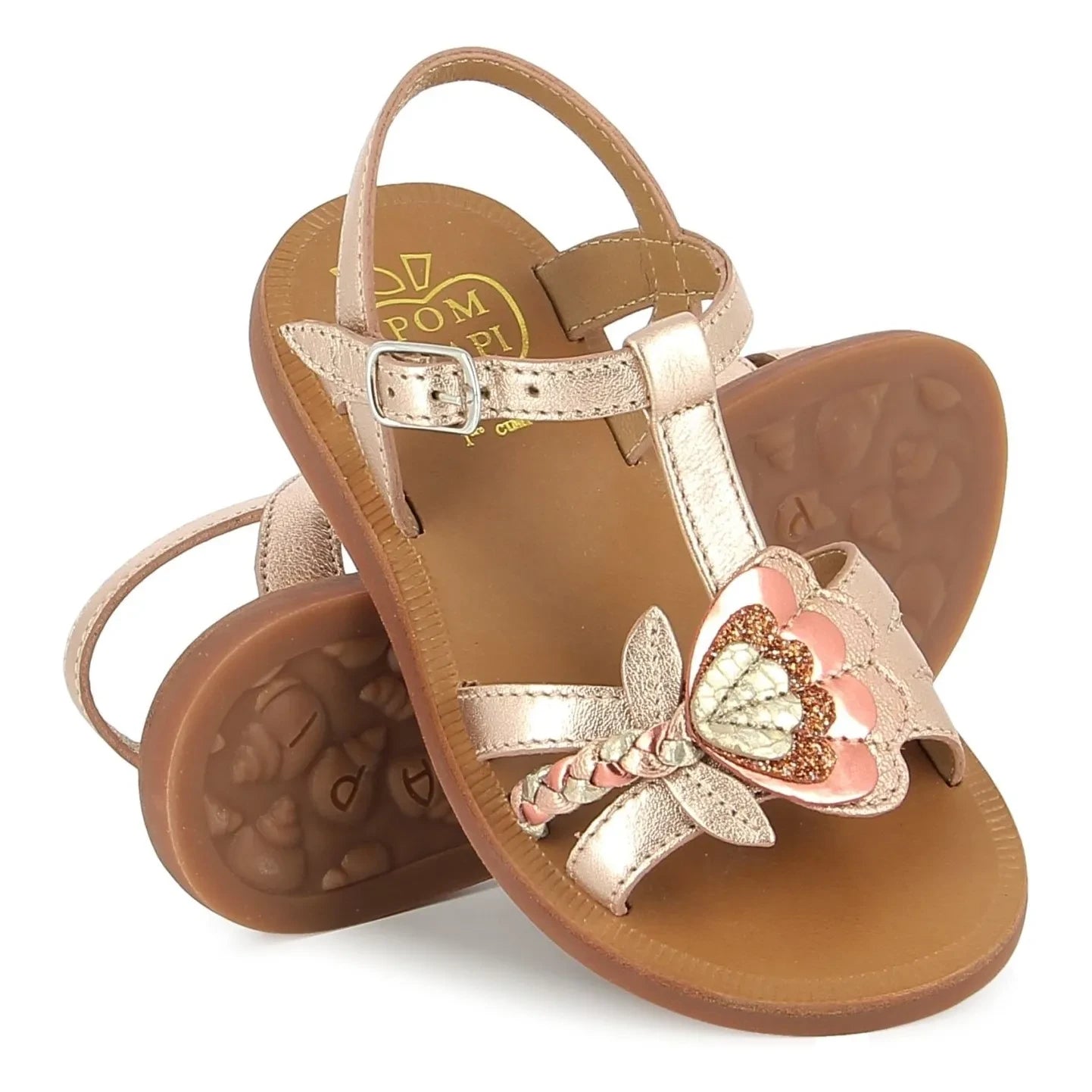 Pom d'Api - Sandalias Plagette Alto Metallic | Cobre