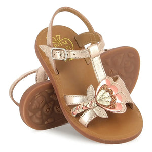 Pom d'Api - Sandalias Plagette Alto Metallic | Cobre