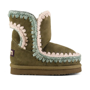 Mou - Botas de ante estilo esquimal con pespuntes decorativos | Caqui