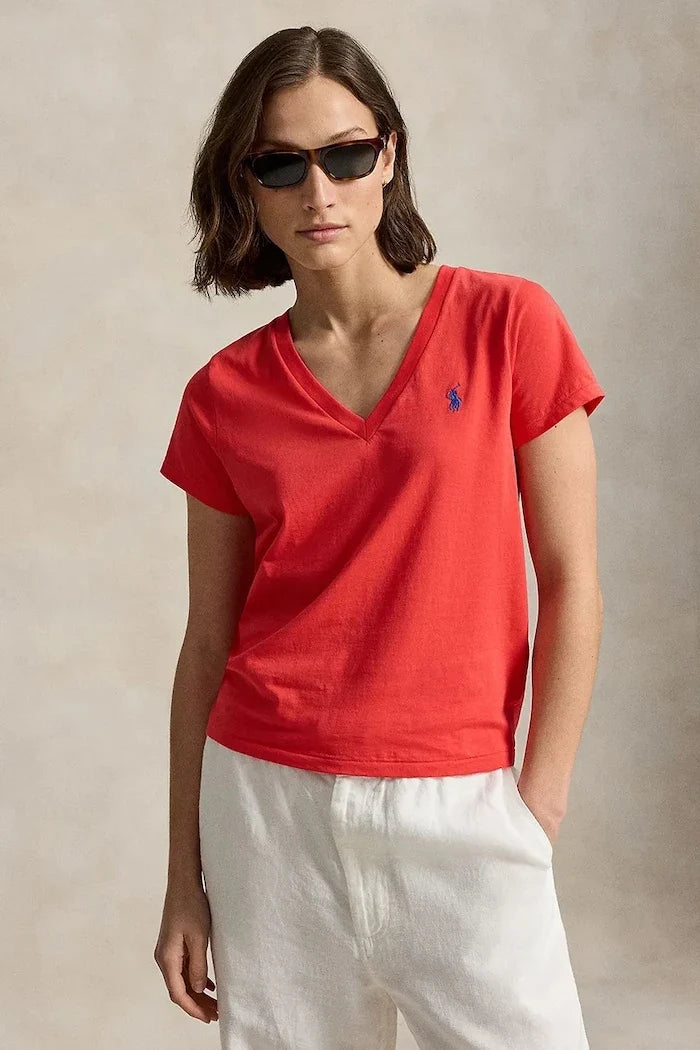 Camiseta básica de algodón Polo Ralph Lauren para mujer