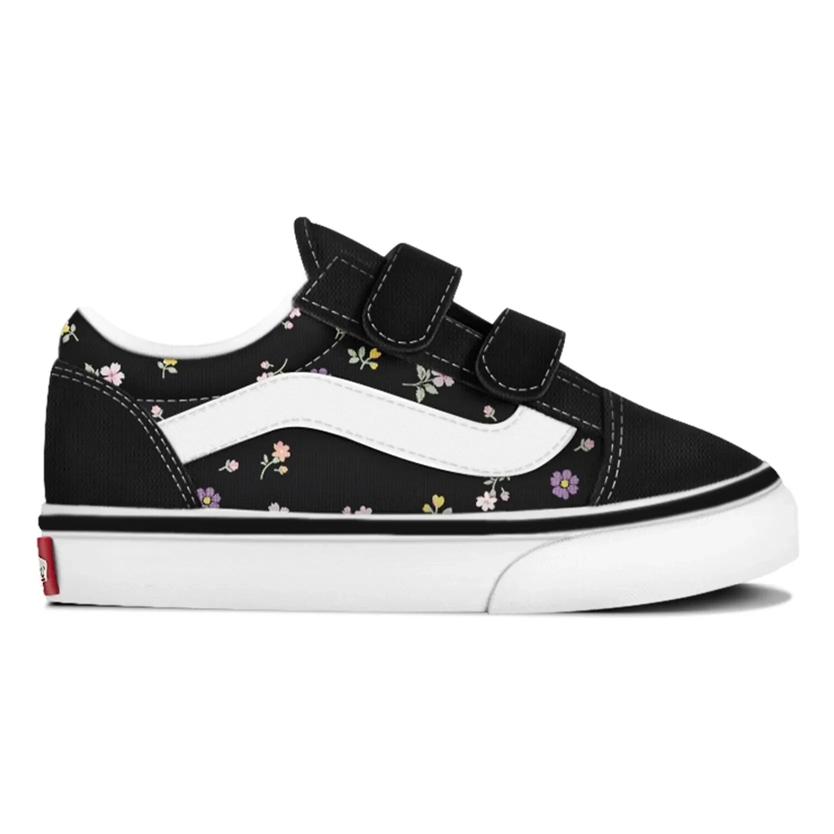 Vans - Scratch Sneakers Old Skool V Ditsy Çiçek Desenli | Siyah