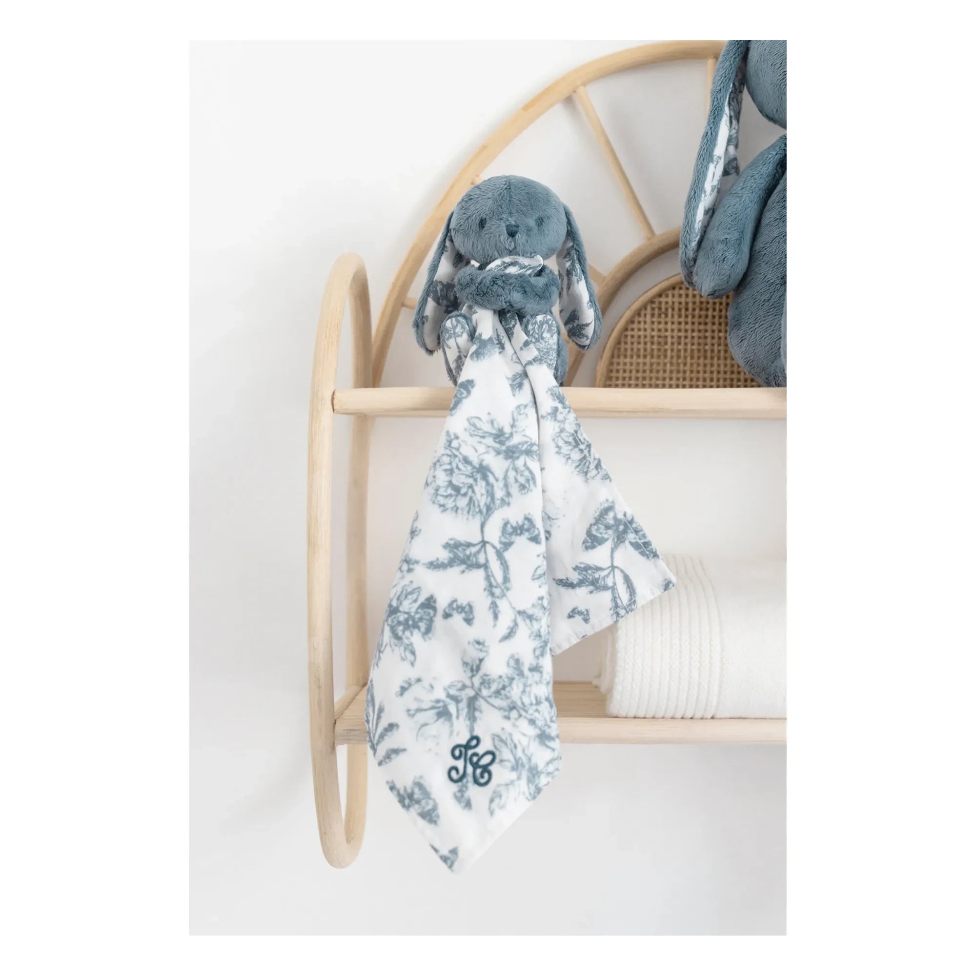 Tartine et Chocolat - Peluche de conejo Augustin Toile de Jouy | Azul