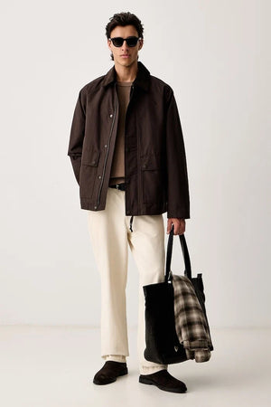 Chaqueta corta de algodón para hombre