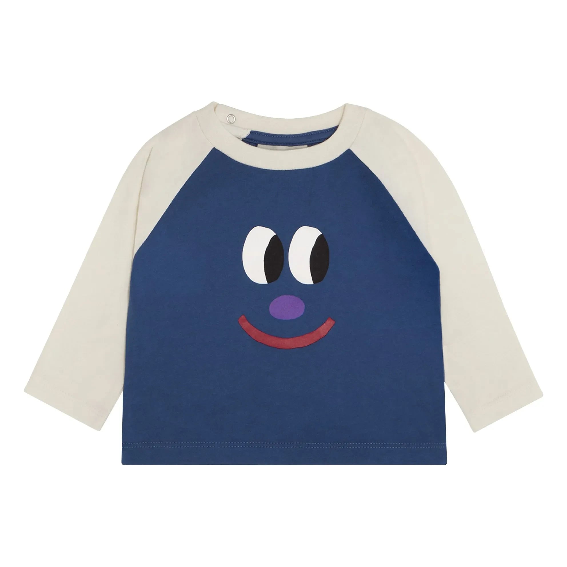 The Campamento - Colorblock Smiley Bebek Tişörtü | Mavi