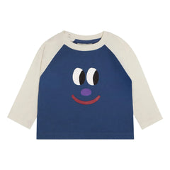 The Campamento - Colorblock Smiley Bebek Tişörtü | Mavi