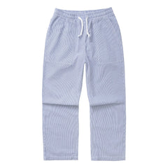 Service Works - Pantalones seersucker a rayas de durazno | Azul claro